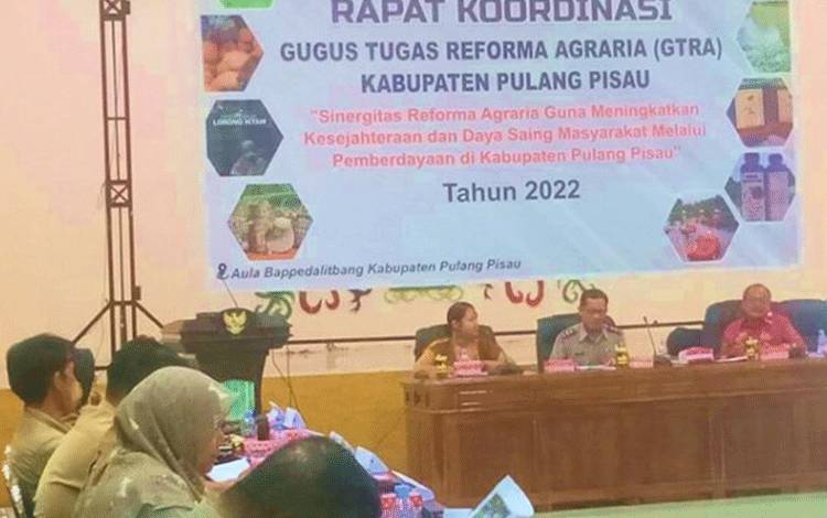 Pemkab Pulang Pisau Bersama ATR/BPN Gelar Rakor Gugus Tugas Reforma Agraria