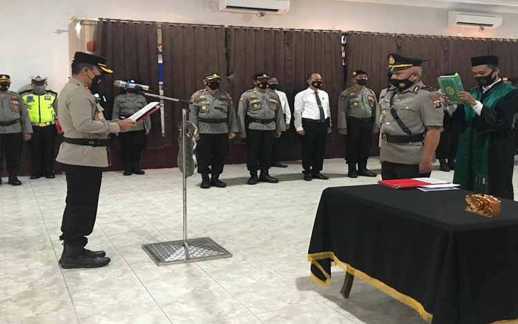 Kapolres Barito Utara Pimpin Sertijab Kapolsek Bukit Sawit