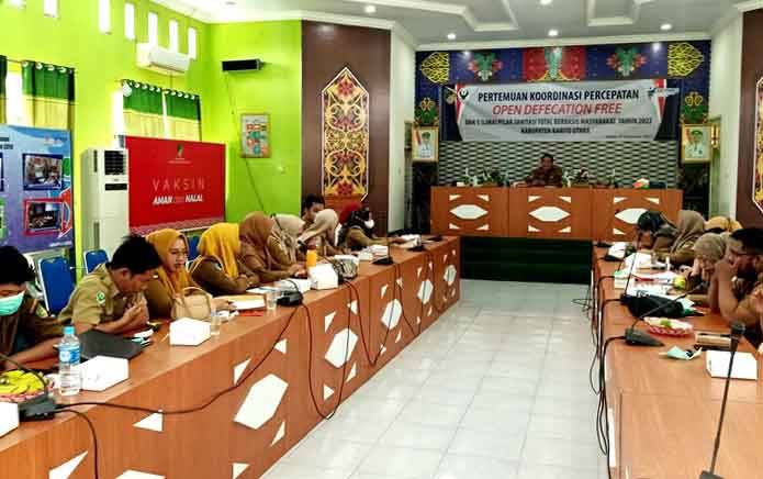 Dinkes Barito Utara Gelar Pertemuan Koordinasi Percepatan ODF dan 5 Pilar STBM