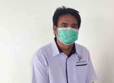 Kepala Badan Pusat Statistik (BPS) Kabupaten Gunung Mas Waras saat ditemui wartawan beberapa saat lalu. (FOTO: RISKA YULYANA)