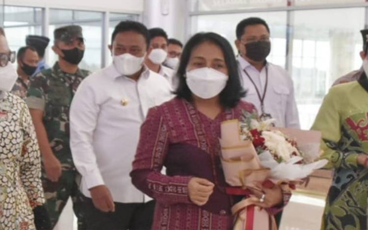 Menteri Pemberdayaan Perempuan dan Perlindungan Anak (PPPA) RI I Gusti Ayu Bintang Puspayoga. (FOTO: MMC KALTENG/ASEP)