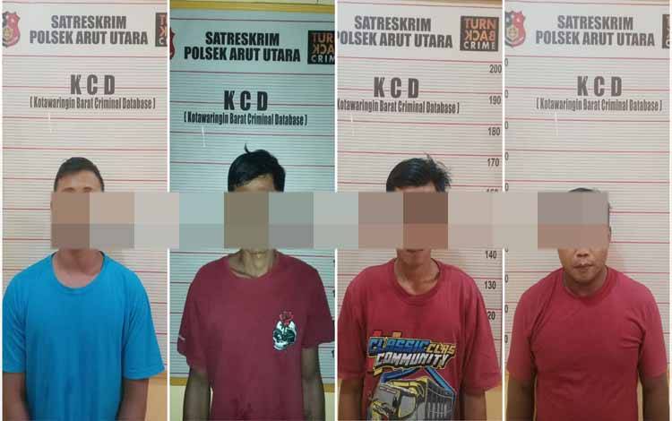 4 Pencuri Buah Sawit Digelandang ke Polsek Aruta