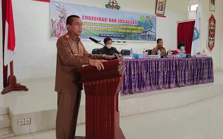 Ini Kata Sekda Murung Raya pada Rakor Penyusunan Naskah Akademik Raperda Masyarakat Hukum Adat