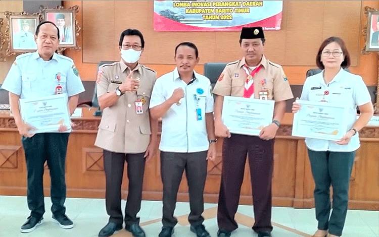 3 OPD di Barito Timur Terima Penghargaan Inovasi Perangkat Daerah