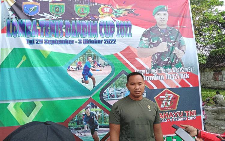 25 Peserta Ganda Putra Ikuti Turnamen Tenis Dandim Cup