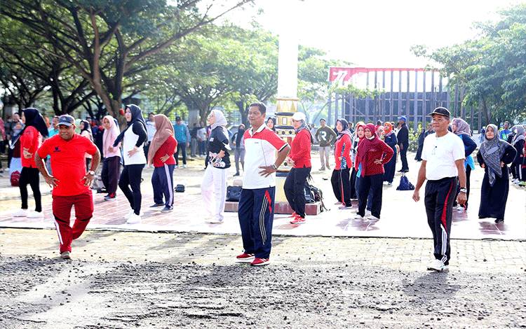 Pertama Setelah Pandemi Covid-19, Pemkab Seruyan Kembali Gelar Senam Bersama