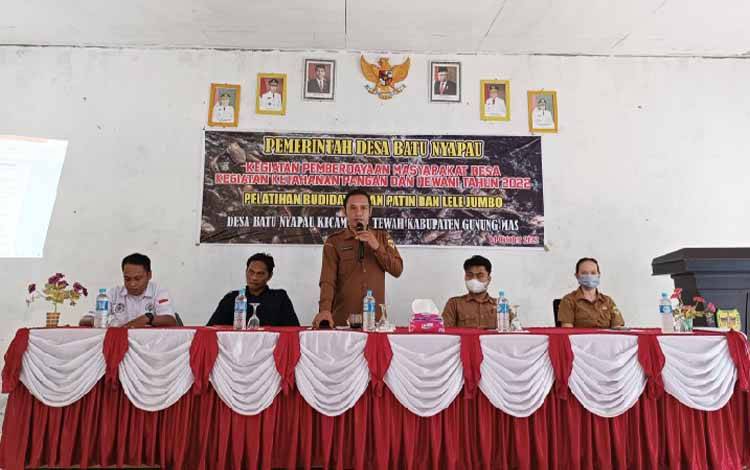 Pemdes Batu Nyapau Latih Masyarakat Budi Daya Ikan Patin dan Lele Jumbo