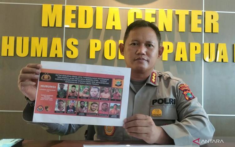 Polisi Tetapkan 12 DPO Pembunuhan Pekerja Jalan Trans Papua Barat