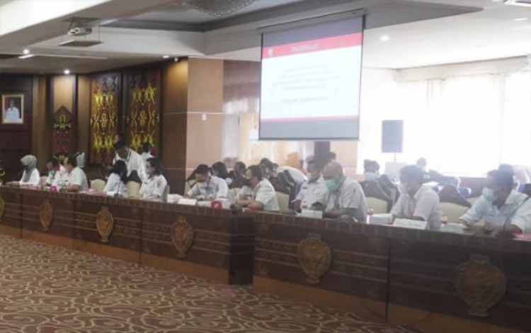 Sosialisasi P4GN dan Prekursor Narkotika Bagi Komunitas ASN Anti Narkotika Tahun 2022 di Aula Eka Hapakat Lt.III Kantor Gubernur, Rabu 12 Oktober 2022. (FOTO:IST)