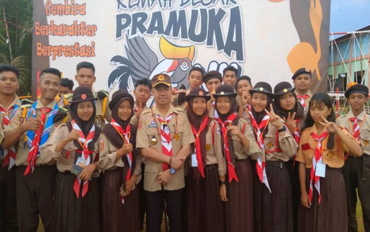 Penggalang SMP Tunas Agro Ikuti KBP Kwaran Pramuka Seruyan Raya