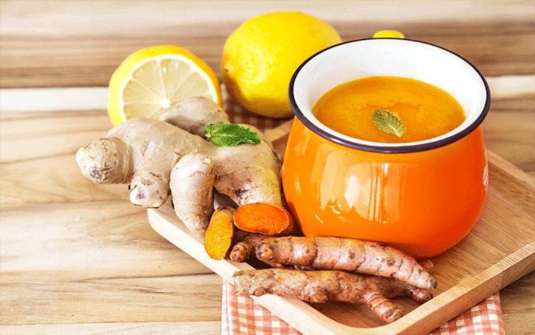 Ilustrasi minuman lemon dan kunyit (ANTARA/Shutterstock)