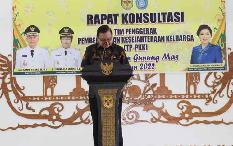 Bupati Sampaikan Hal Penting pada Rapat Konsultasi TP PKK Gunung Mas