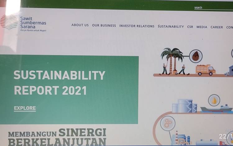 Website resmi SSMS termasuk mengenai Sustainability. (FOTO: TESTI PRISCILLA)