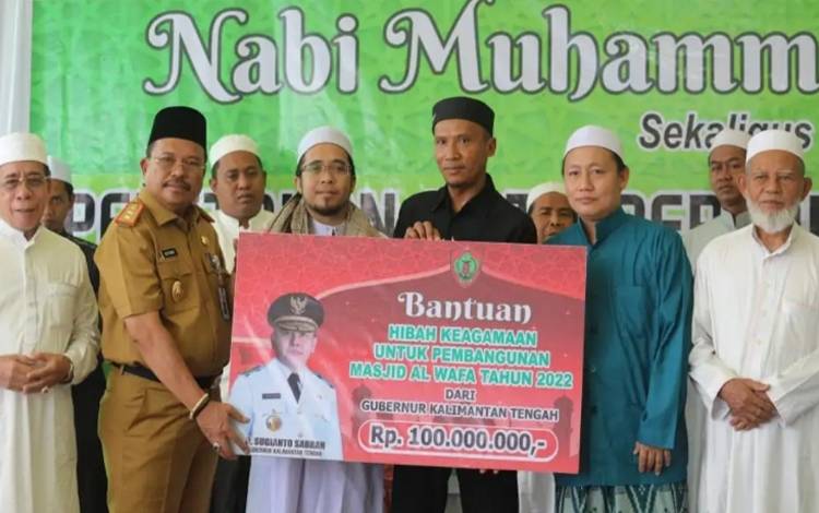 Pemprov Kalteng Salurkan Bantuan Hibah Pembangunan Masjid Al Wafa