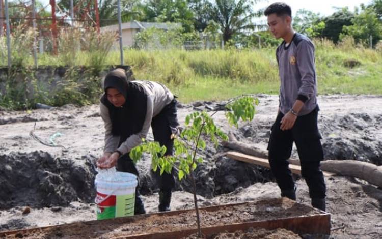 Polres Katingan Manfaatkan Lahan Kosong untuk Dukung Ketahanan Pangan