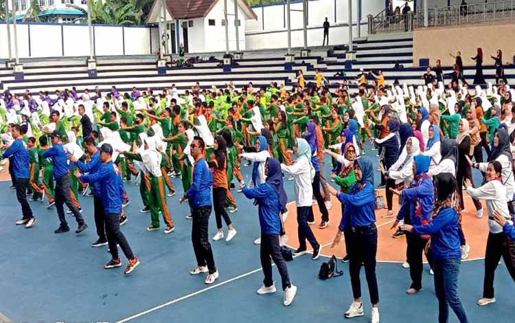 Pemkab Barito Utara Senam Bersama Peringati Haornas ke 39