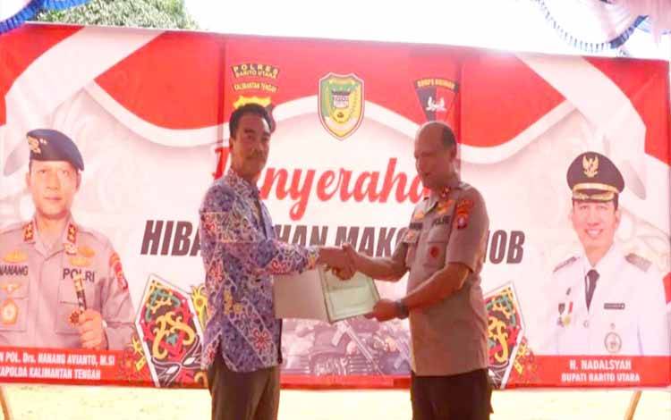 Wakil Bupati Barito Utara Serahan Lahan Pembangunan Mako Brimob