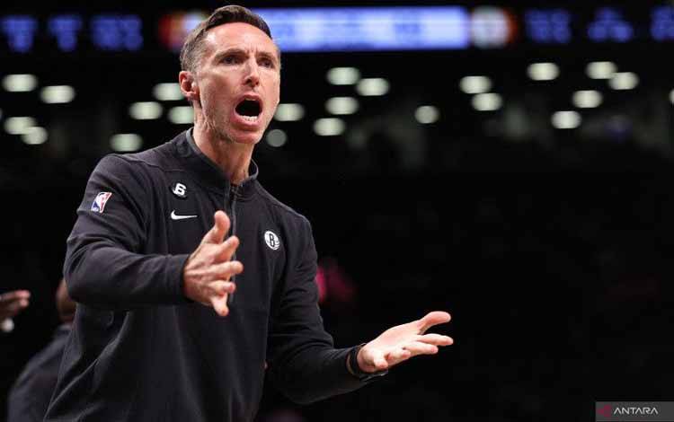 Pelatih kepala Brooklyn Nets Steve Nash (GETTY IMAGES NORTH AMERICA / AFP)