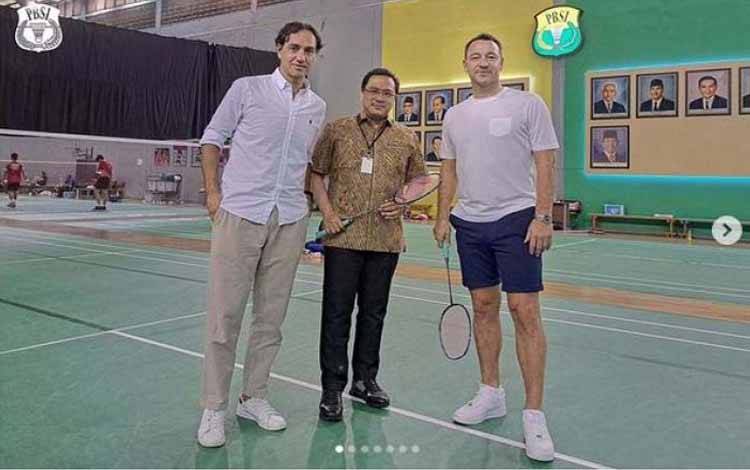 Legenda Sepak Bola Dunia Terry dan Nesta Kunjungi Pelatnas PBSI