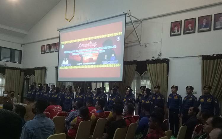 Launching pembentukan relawan pemadam kebakaran di Bapelitbangda, Senin, 14 November 2022. (FOTO: NOOR ANNISA)