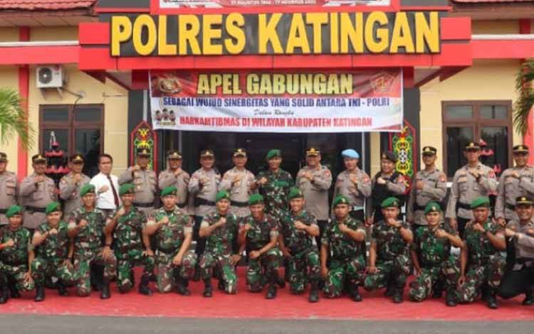TNI Bersama Anggota Polri Katingan Apel Bersama, Ini Tujuannya