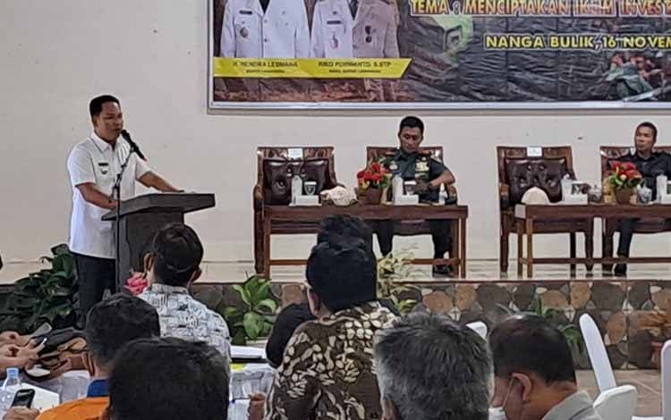 Bupati Lamandau Ajak Semua Pihak Jaga Iklim Investasi