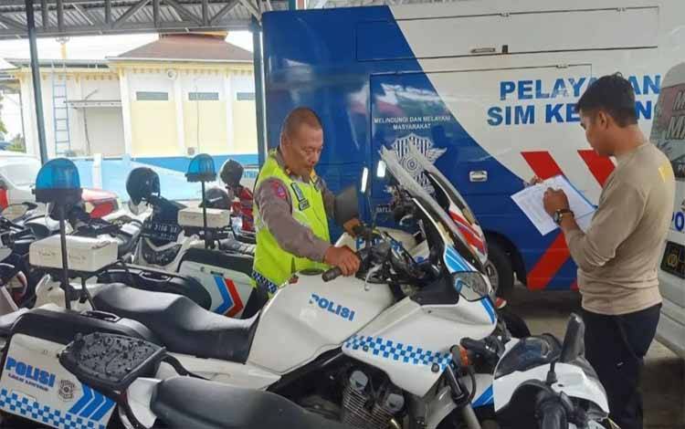 Satlantas Polres Kapuas Cek Kesiapan Kendaraan Dinas Jelang Nataru