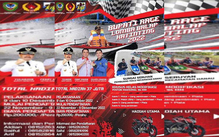 Bupati Race Lomba Balap Ketinting 2022 Digelar di Pembuang Hulu