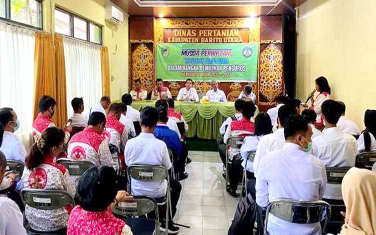Dinas Pertanian Barito Utara saat melaksanakan Musda Perhiptani periode 2022-2027. (foto:Dhani)