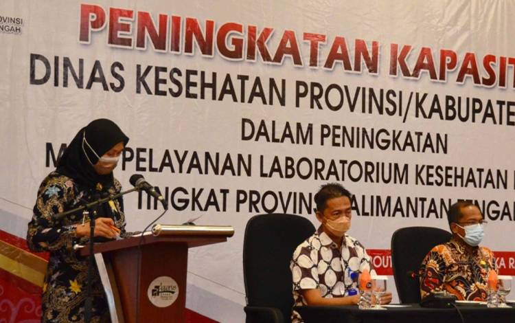 Pertemuan dari Labkesda dan UTD 10 Kabupaten/kota di Aquarius Boutique Hotel Palangka Raya. (FOTO: IST)