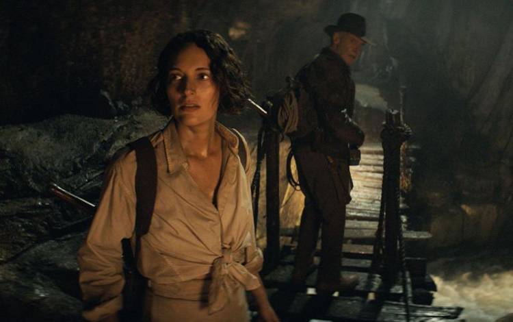 Harrison Ford dan Phoebe Waller-Bridge dalam cuplikan "Indiana Jones: Dial of Destiny" (2023). (YouTube/Lucasfilm)