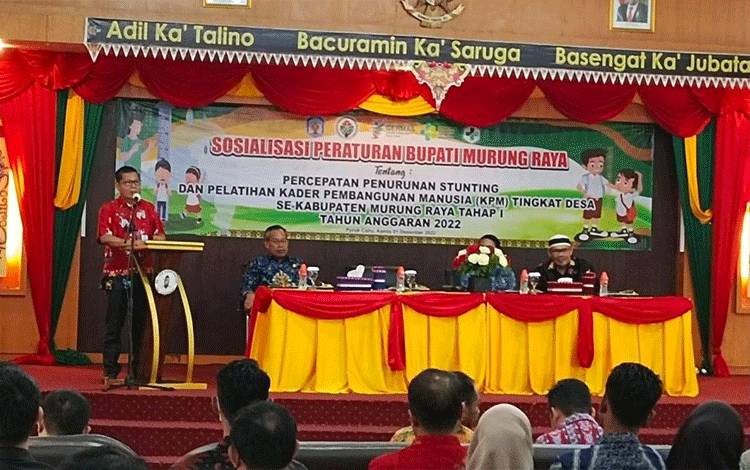 Pemkab Murung Raya Gelar Pelatihan Peningkatan Kapasitas Kader Pembangunan Manusia Tekan Stunting