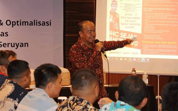 Buka Pelatihan Optimalisasi BLUD Puskesmas, Ini Pesan Bupati Seruyan