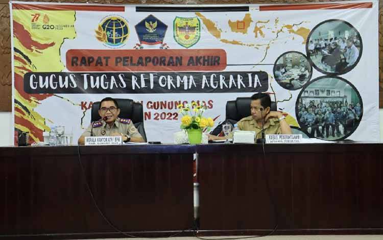 GTRA Gunung Mas Gelar Rapat Koordinasi Laporan Akhir