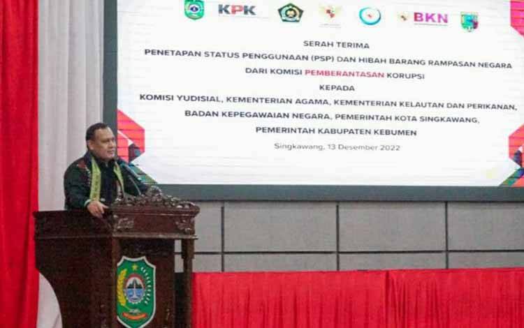 KPK Serahkan Aset Rampasan Korupsi Senilai Rp63 Miliar