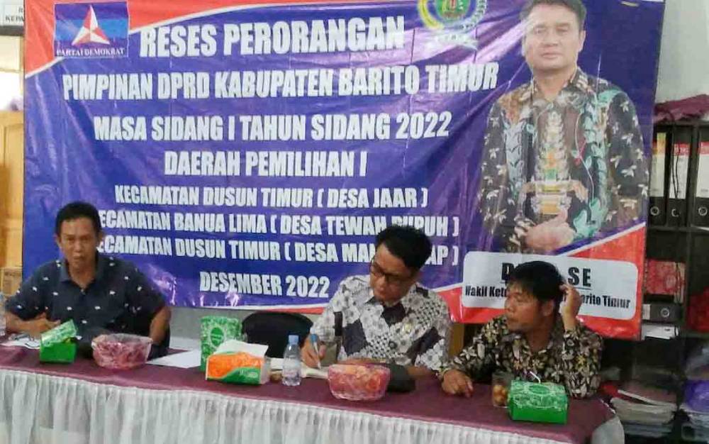 Wakil Ketua II DPRD Barito Timur Reses Perorangan di Dusun Marangga