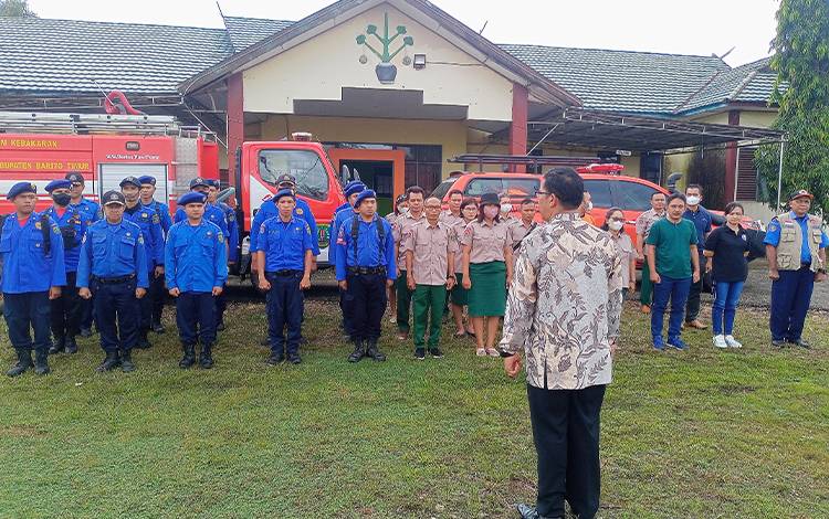BPBD Damkar Barito Timur Siapkan Pemakaman Kedinasan Anggota yang Meninggal