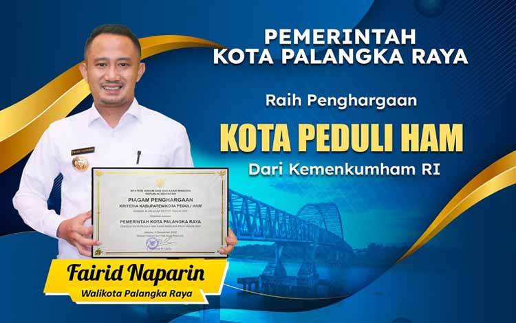 Palangka Raya Raih Penghargaan Kota Peduli HAM 2022