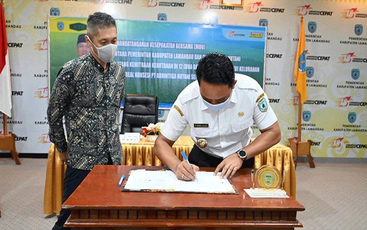 Pemkab Lamandau dan PT Korintiga Hutani Jalin Kemitraan