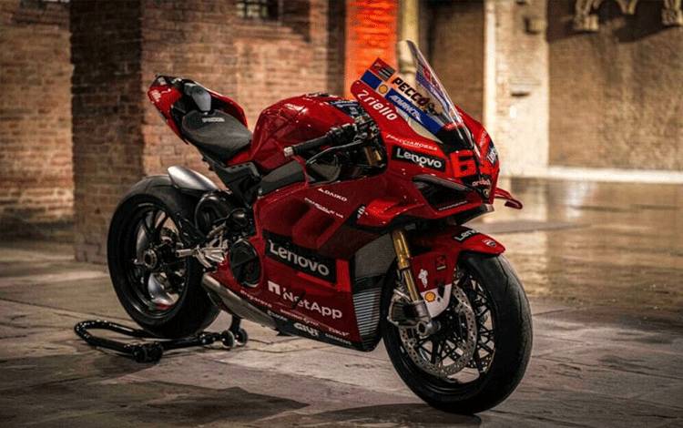 Motor replika dari Ducati Panigale V4 2022 Wolrd Champion yang dijual secara terbatas (ANTARA/Ho)
