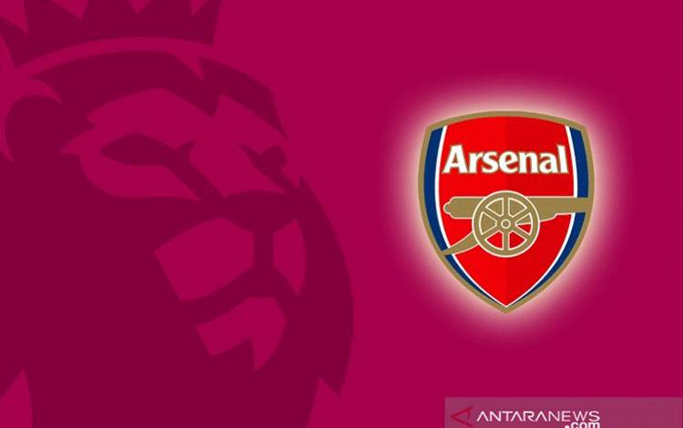Ilustrasi logo klub Liga Premier Inggris, Arsenal. (ANTARA/Gilang Galiartha)
