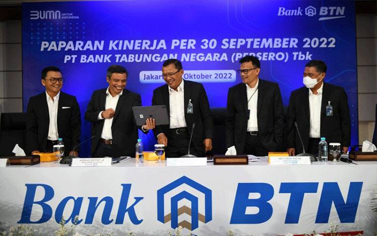 Jajaran direksi PT Bank Tabungan Negara (Persero) Tbk atau Bank BTN tengah bersiap menyampaikan paparan kinerja pada kuartal III 2022. (ANTARA/HO-BTN)