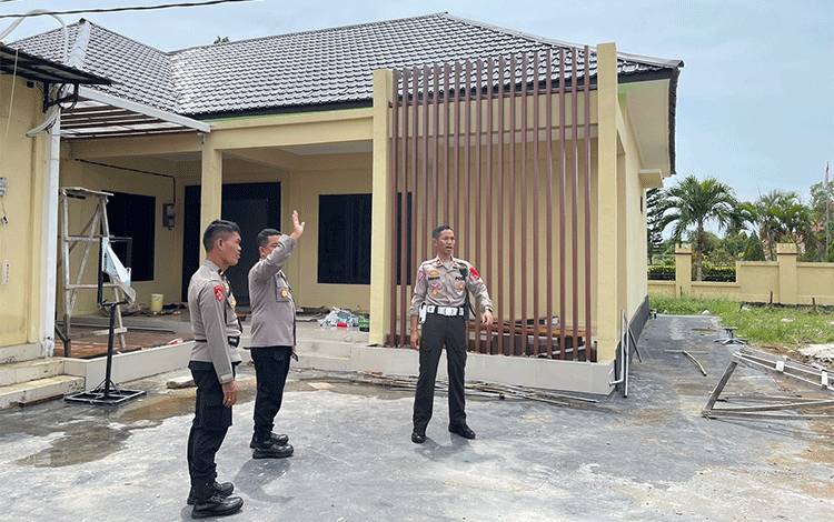 Wakapolres Seruyan Cek Pembangunan Gedung Satlantas