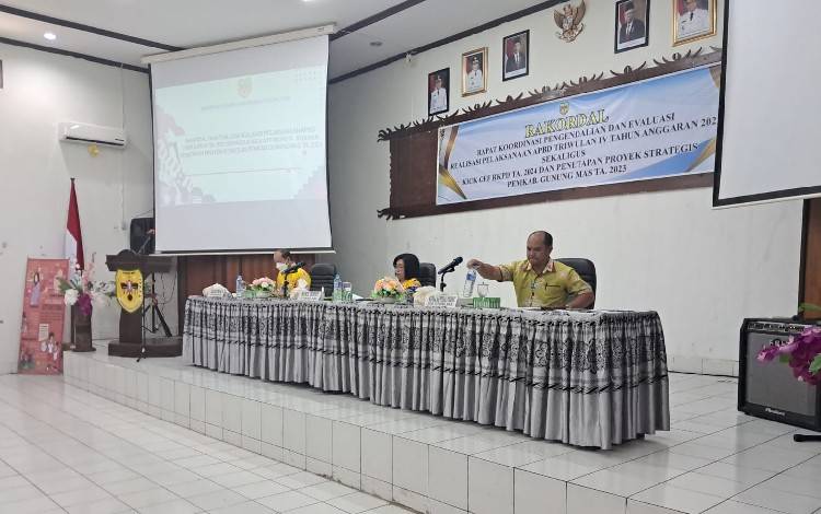 Pemkab Gunung Mas Gelar Rakordal dan Evaluasi Realisasi APBD 2022 Triwulan IV