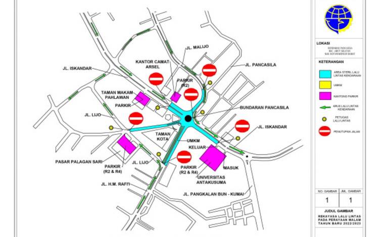 Ini Lokasi Rekayasa Lalu Lintas yang Dilakukan Dishub Kobar dan Satlantas saat Malam Tahun Baru?2023