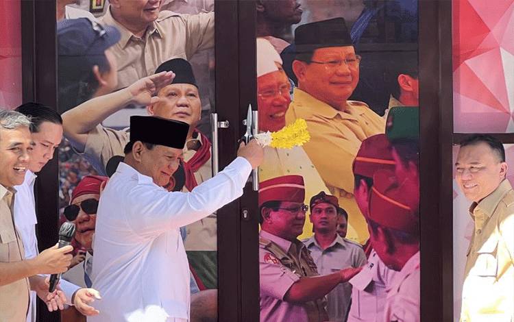 Prabowo Resmikan Kantor Badan Pemenangan Presiden Partai Gerindra