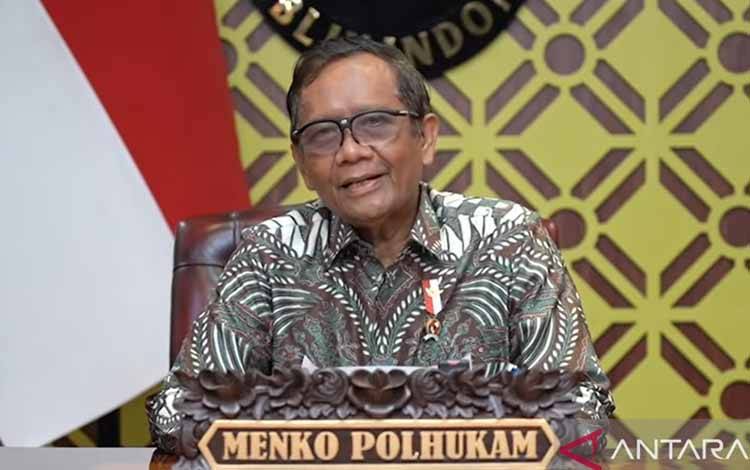 Menteri Koordinator bidang Politik, Hukum dan Keamanan (Menko Polhukam) Mahfud MD. (ANTARA/Melalusa Susthira K.)