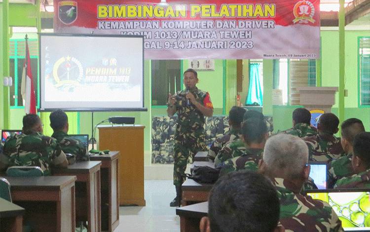 Anggota Kodim 1013 Muara Teweh Dilatih Komputer dan Mengemudi