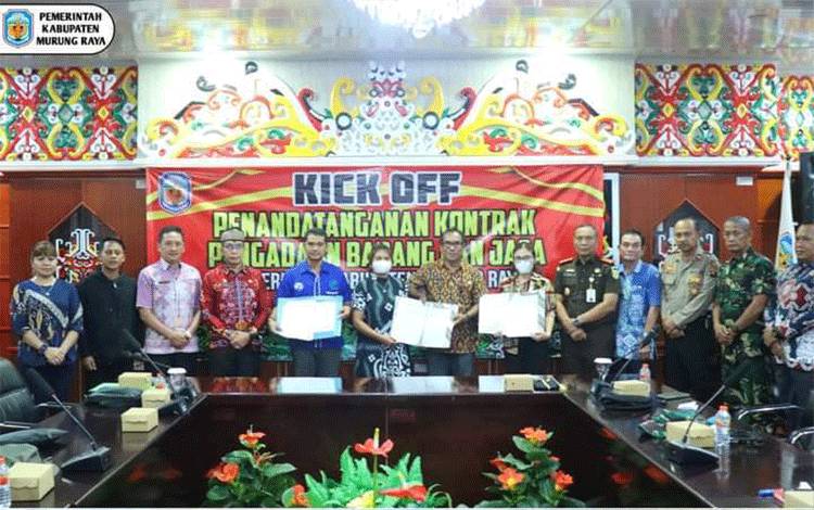 Kick Off Penandatanganan Kontrak Pengadaan Barang dan Jasa, Ini Kata Sekda Murung Raya