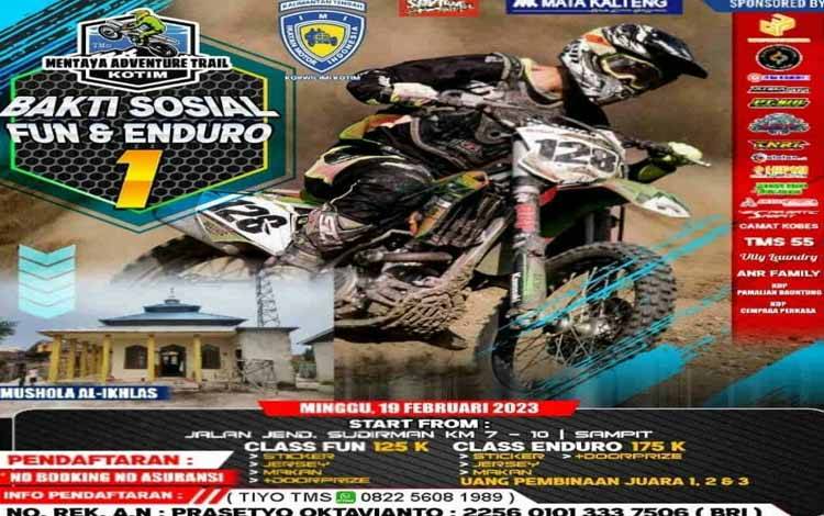 Mentaya Adventur Trail Gelar Latihan dan Baksos pada Jalur Fun dan Enduro di Sampit